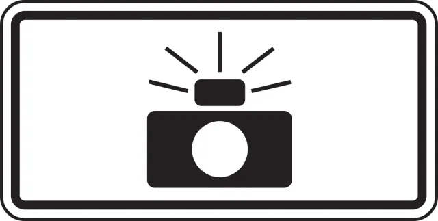 Accuform FRR482HP Intersection Sign: Photo Enforced (Symbol)