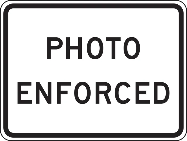 Accuform FRR483DP Intersection Sign: Photo Enforced