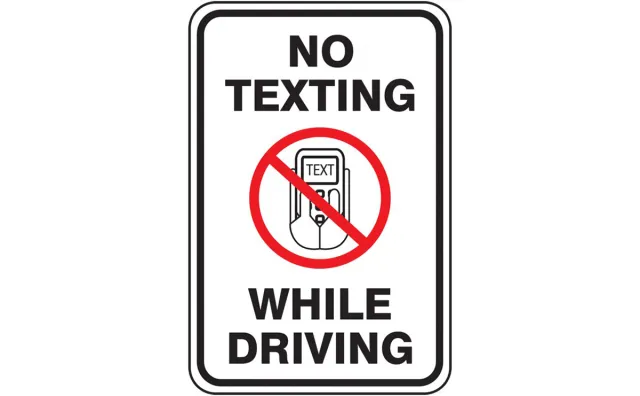 Accuform FRR630HP Traffic Sign - No Texting While Driving