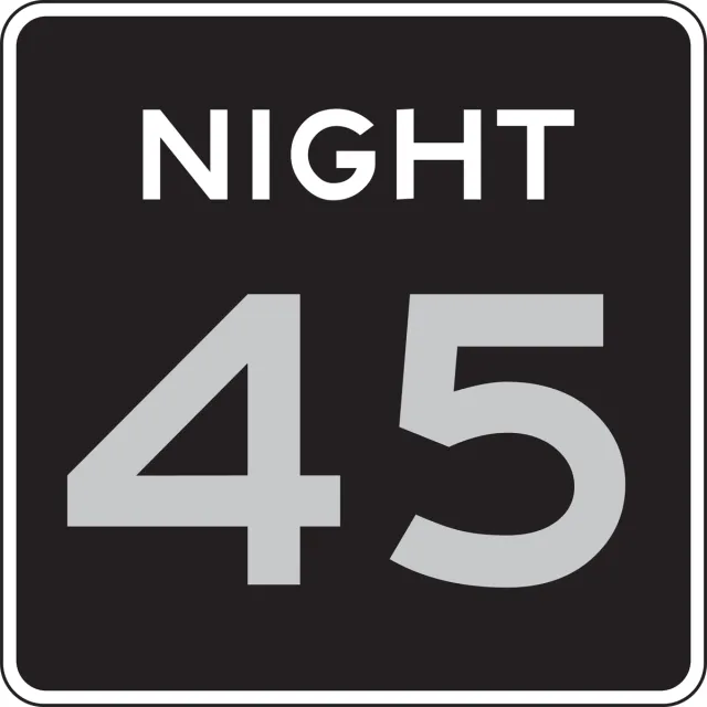 Accuform FRR63755DP Semi-Custom Speed Limit Sign: Night _