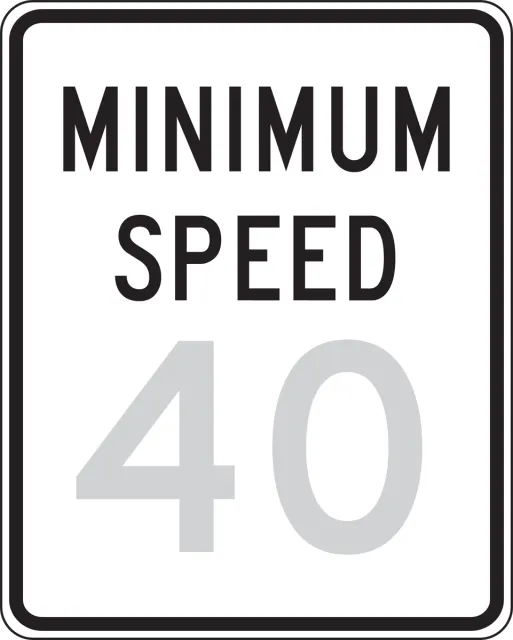 Accuform FRR63850DP Speed Limit Sign: Minimum Speed _