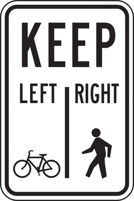 Accuform FRR710RA Bicycle & Pedestrian Sign: Shared-Use Path Restriction
