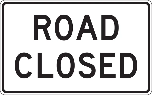 Accuform FRR727DP Lane Guidance Sign: Road Closed