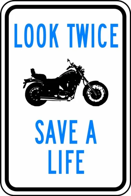 Accuform FRR785RA Traffic Sign: Look Twice Save A Life