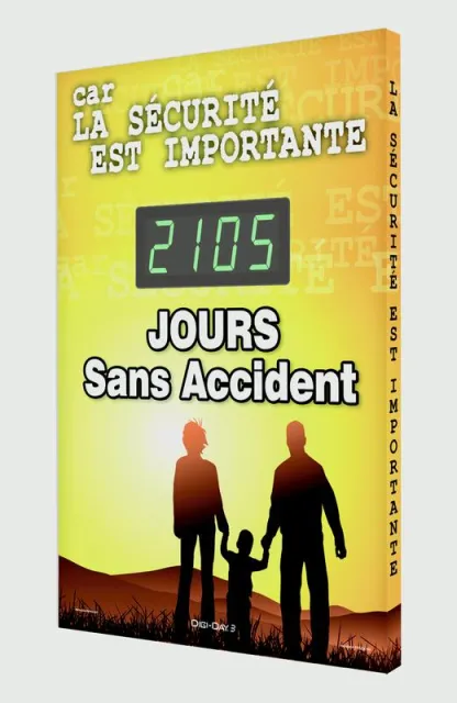 Accuform FRSCK105 Digi-Day Electronic Safety Scoreboards: Because Safety Matters __ Days Accident Free