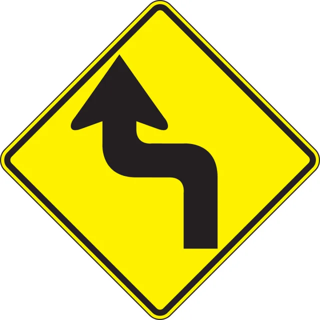 Accuform FRW285HP Direction Sign: Left Reverse Turn