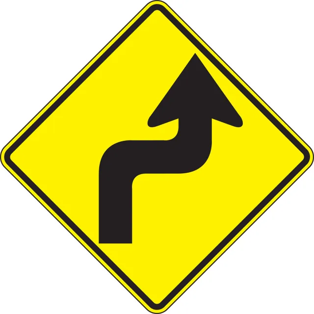 Accuform FRW287HP Direction Sign: Right Reverse Turn
