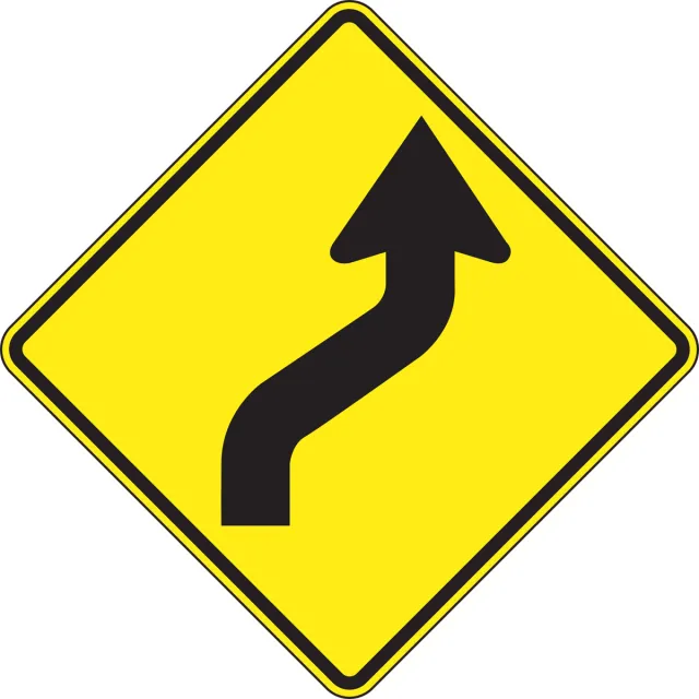 Accuform FRW291HP Direction Sign: Right Reverse Curve