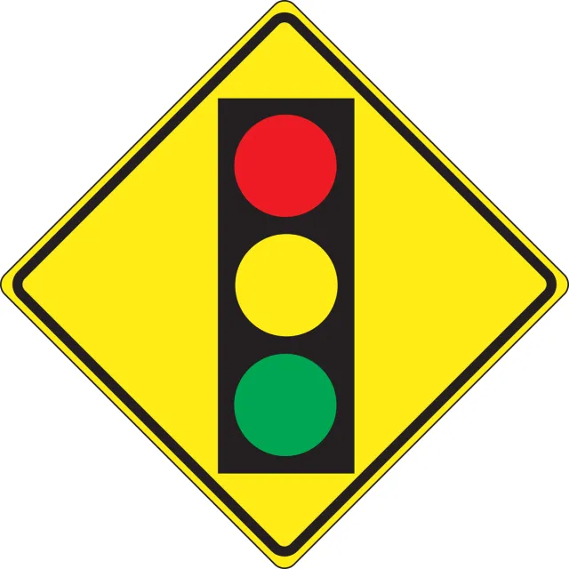 Accuform FRW311RA Intersection Warning Sign: Signal Ahead (Symbol)