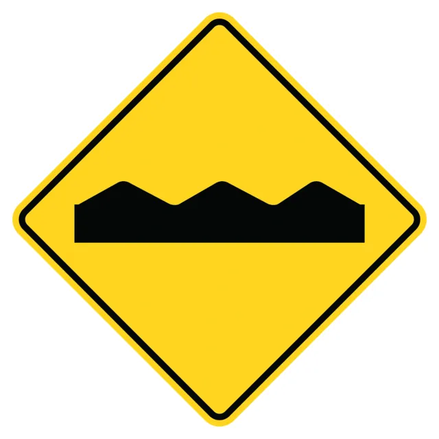 WARNING SIGN  BUMPY 24 in  X 24 in  HIGH
