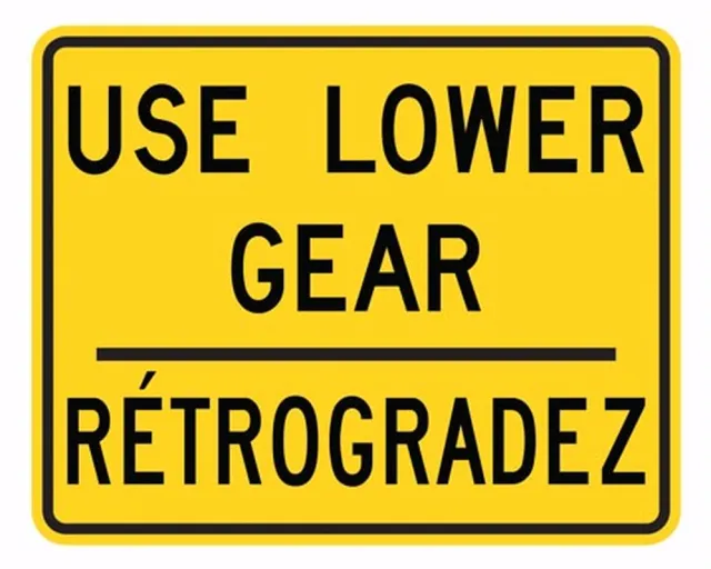 Accuform FRW323RA WARNING SIGN - LOW GEAR