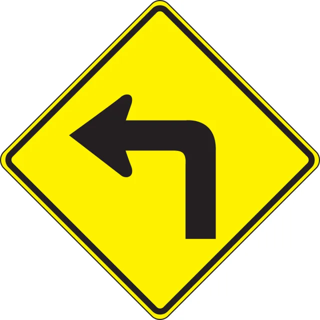 Accuform FRW407DP Direction Sign: Left Turn