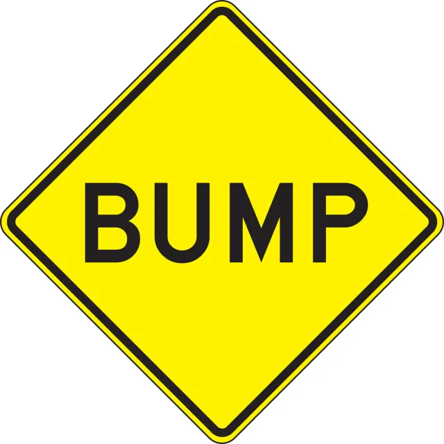 Accuform FRW408RA Surface & Driving Conditions Sign: Bump