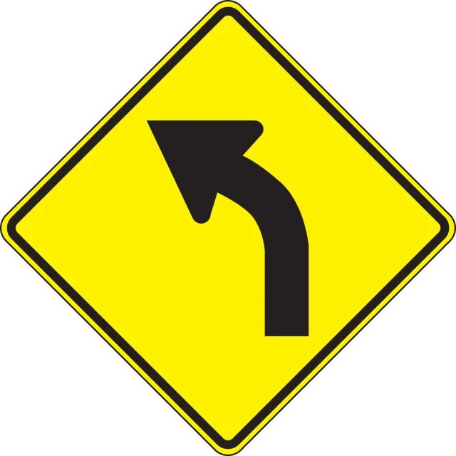 Accuform FRW414HP Direction Sign: Left Curve