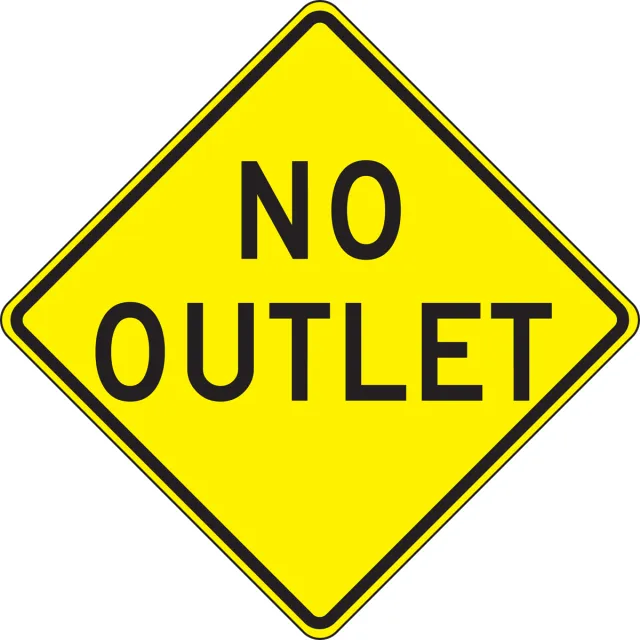 Accuform FRW418HP Lane Guidance Sign: No Outlet