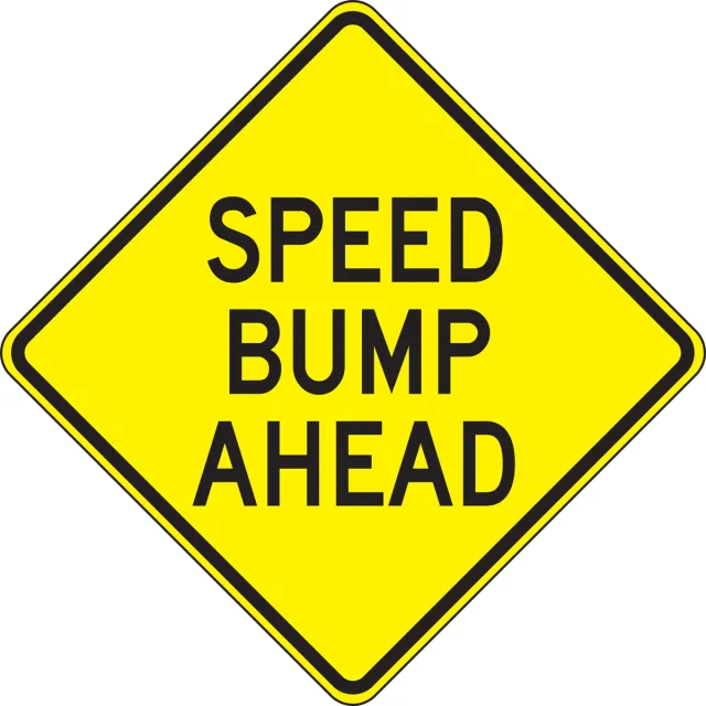 Accuform FRW422RA Surface & Driving Conditions Sign: Speed Bump Ahead