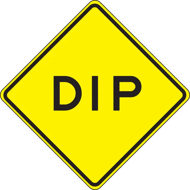 Accuform FRW433RA Surface & Driving Conditions Sign: Dip