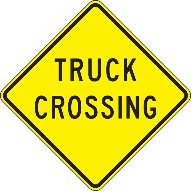Accuform FRW441HP Crossing Sign: Truck Crossing