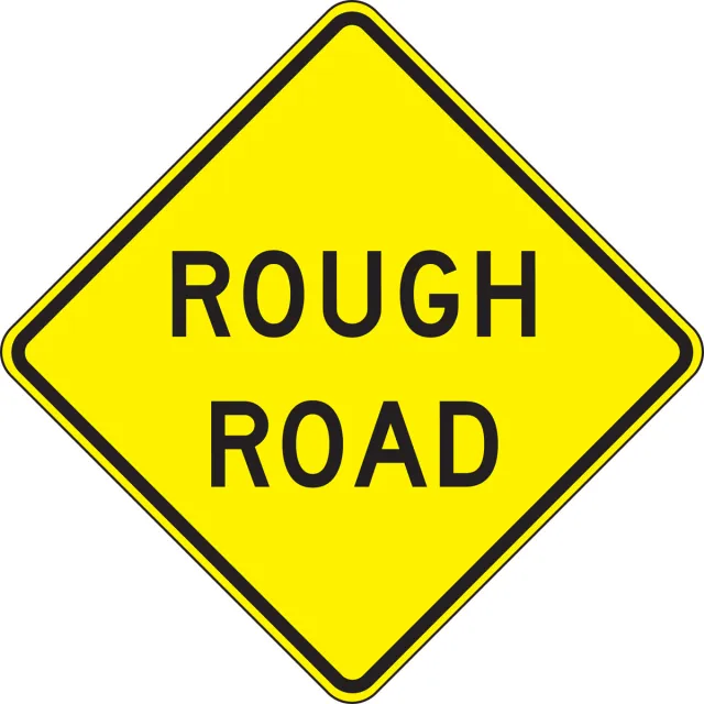 Accuform FRW443RA Surface & Driving Conditions Sign: Rough Road