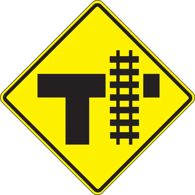 Accuform FRW473RA Rail Sign: Parallel Railroad Crossing (T)