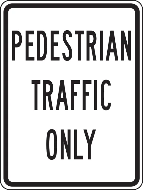 Accuform FRW512HP Bicycle & Pedestrian Sign: Pedestrian Traffic Only