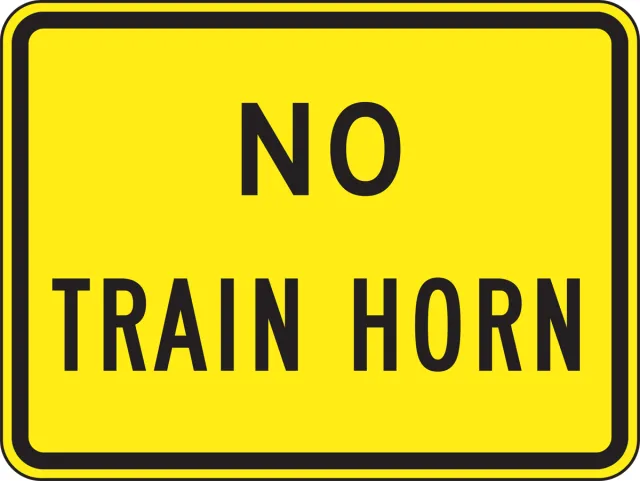Accuform FRW529HP Rail Sign: No Train Horn