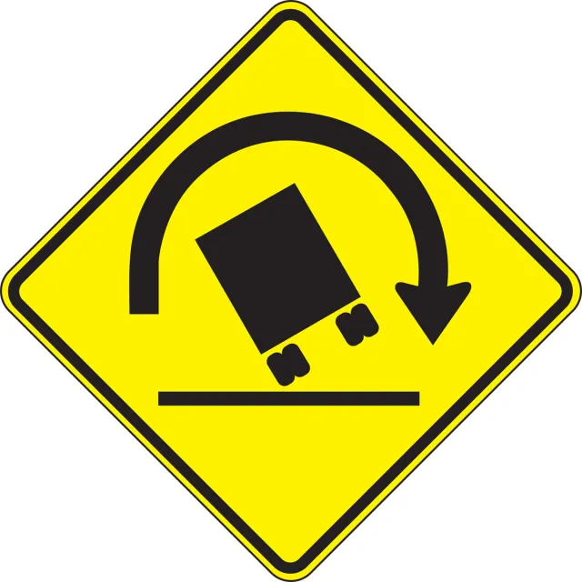 Accuform FRW629RA Surface & Driving Conditions Sign: Truck Rollover Warning