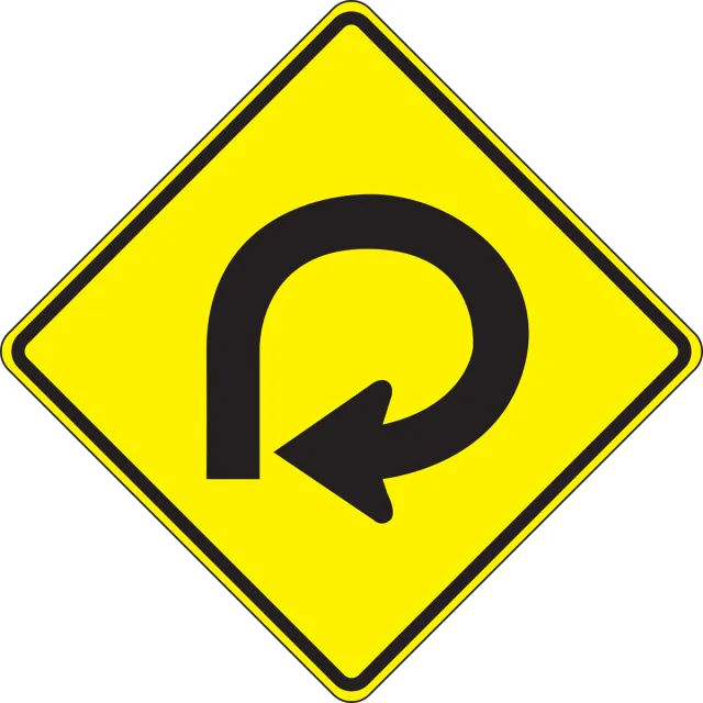 Accuform FRW630RA Direction Sign: 270-Degree Loop