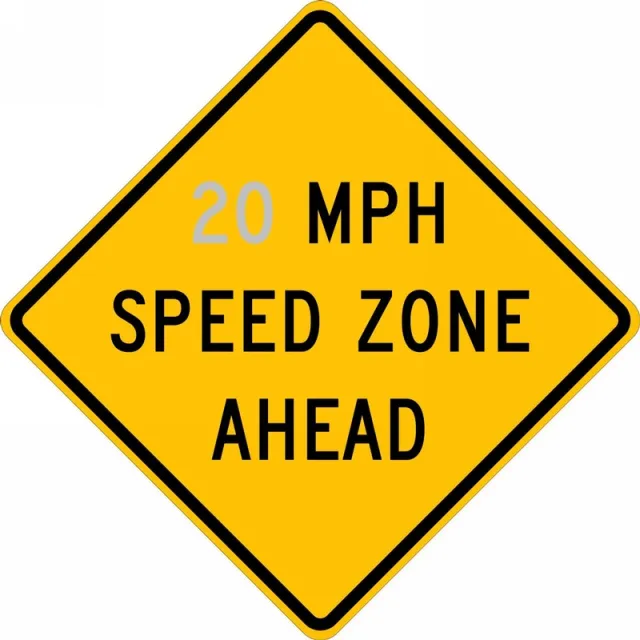 Accuform FRW63715DP Speed Limit Sign: _ MPH Speed Zone Ahead