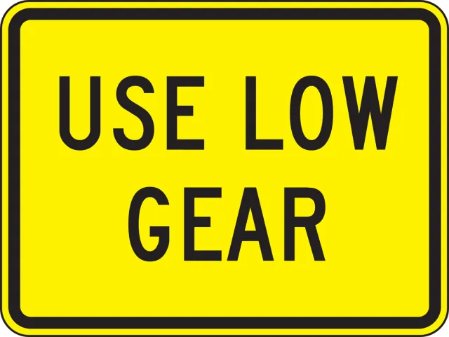 Accuform FRW666RA Surface & Driving Conditions Sign: Use Low Gear