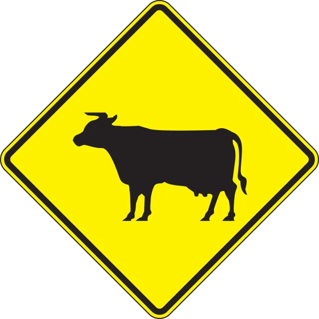 CROSSING SIGN CATTLE 24 in  X 24 in  HIGH