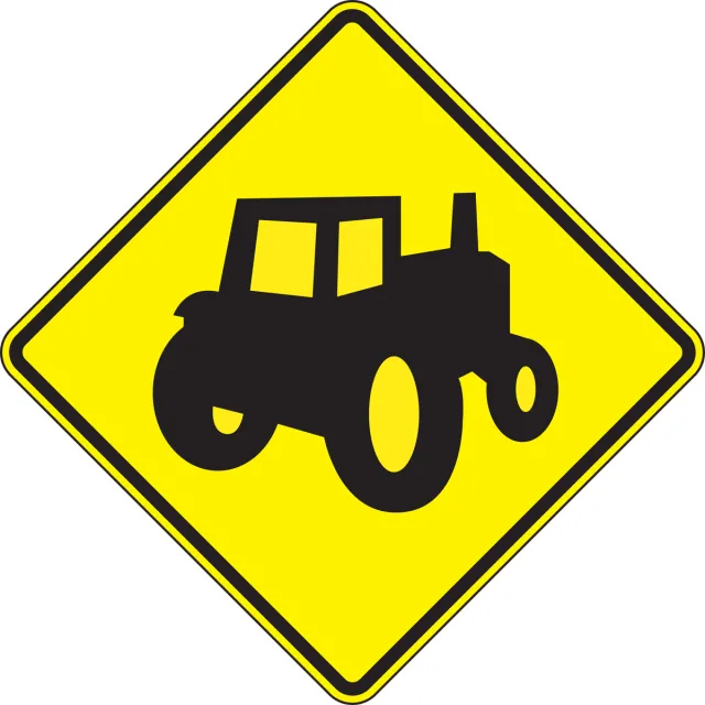 Accuform FRW721HP Crossing Sign: Farm Vehicles (Alternate)