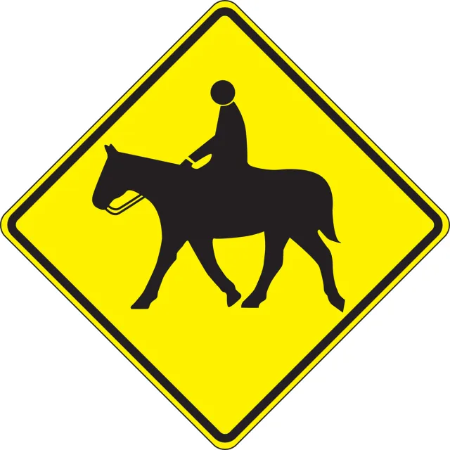 Accuform FRW725HP Crossing Sign: Equestrian