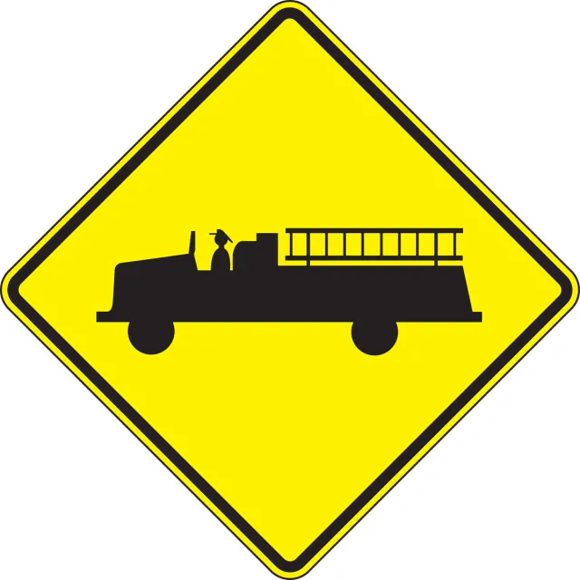 Accuform FRW727DP Crossing Sign: Emergency Vehicle