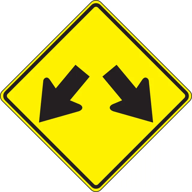 Accuform FRW737RA Lane Guidance Sign: Double Arrow