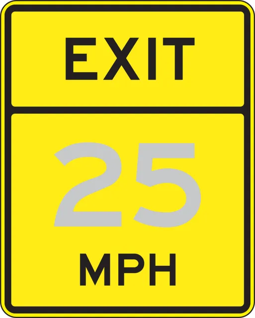 Accuform FRW73925HP Semi-Custom Speed Limit Sign: Exit - _ MPH