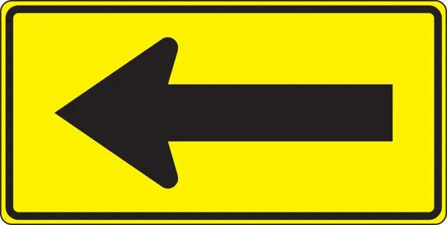 Accuform FRW851RA Direction Sign: One-Direction Large Arrow