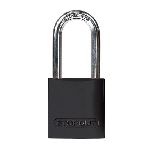 Accuform KDL661BK STOPOUT Anodized Aluminum Padlocks