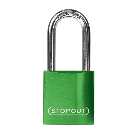 Accuform KDL683GN STOPOUT Anodized Aluminum Padlocks