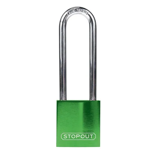 Accuform KDL684GN STOPOUT Anodized Aluminum Padlocks