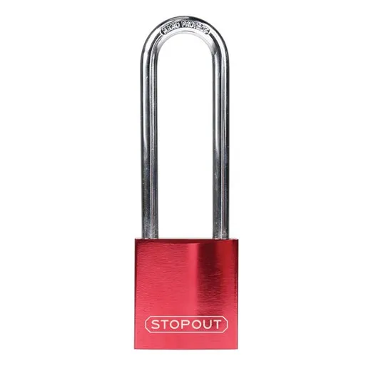 Accuform KDL684RD STOPOUT Anodized Aluminum Padlocks