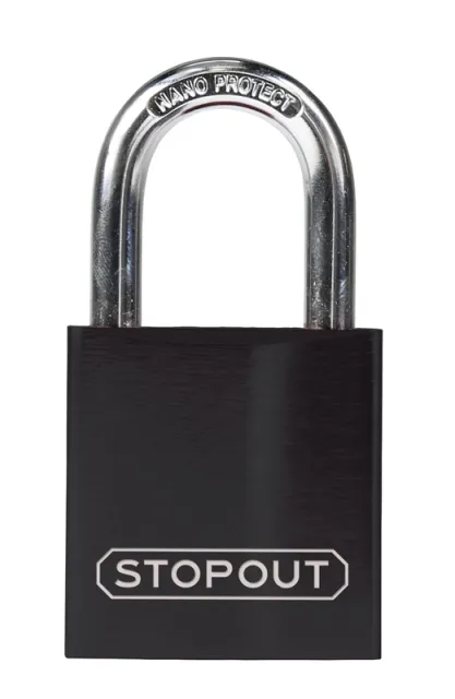 Accuform KDL693BK STOPOUT Anodized Aluminum Padlocks