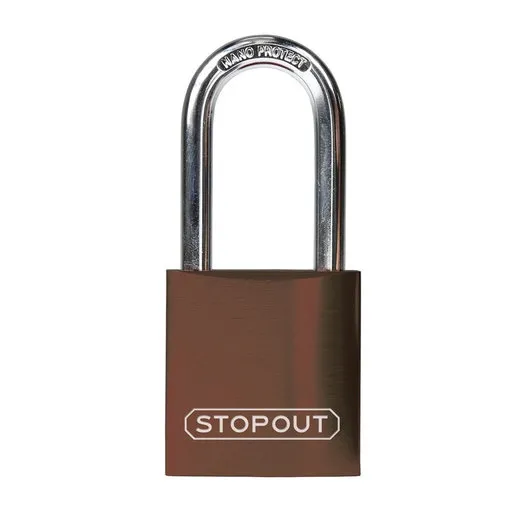 Accuform KDL694BR STOPOUT Anodized Aluminum Padlocks