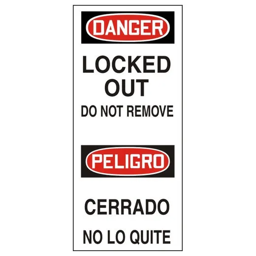 Accuform KDL805 STOPOUT Plastic Padlock Danger Label: Locked Out - Do Not Remove