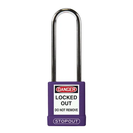 Accuform KDL817PR STOPOUT Plastic Body Aluminum Padlocks With Hardened Steel Shackle