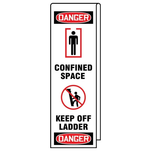 Accuform KLB764 Ladder Shield OSHA Danger Wrap: Confined Space - Keep Off Ladder