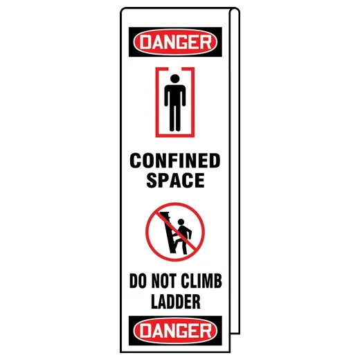 Accuform KLB766 Ladder Shield OSHA Danger Wrap: Confined Space Do Not Climb Ladder
