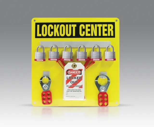 Accuform KST409 Aluminum Hanger Board: 6-Padlock Board