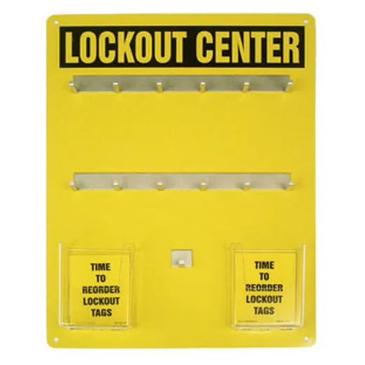 Accuform KST412 Lockout Center Aluminum Hanger Boards: 12-Padlock Board