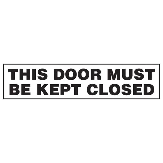 Accuform LABR511VSP 2"" x 9"" Safety Label: This Door Must Be Kept Closed Brown Adhesive Dura-Vinyl